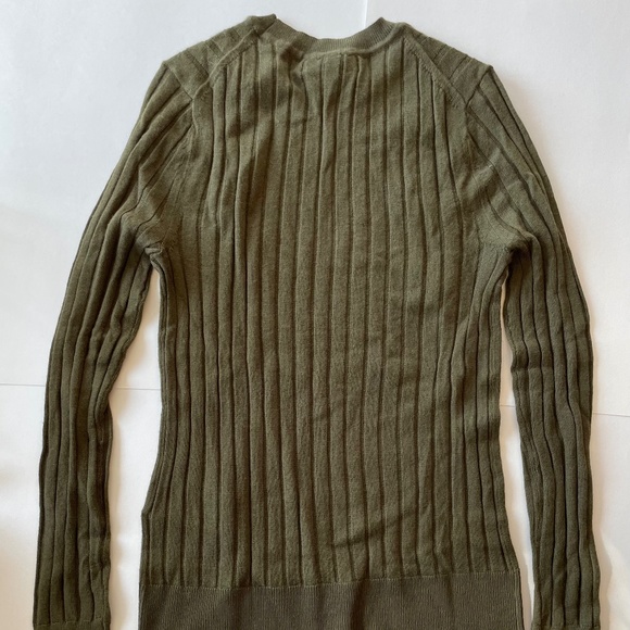 Banana Republic 100% Merino Wool Sweater XS Olive Green - Picture 2 of 6